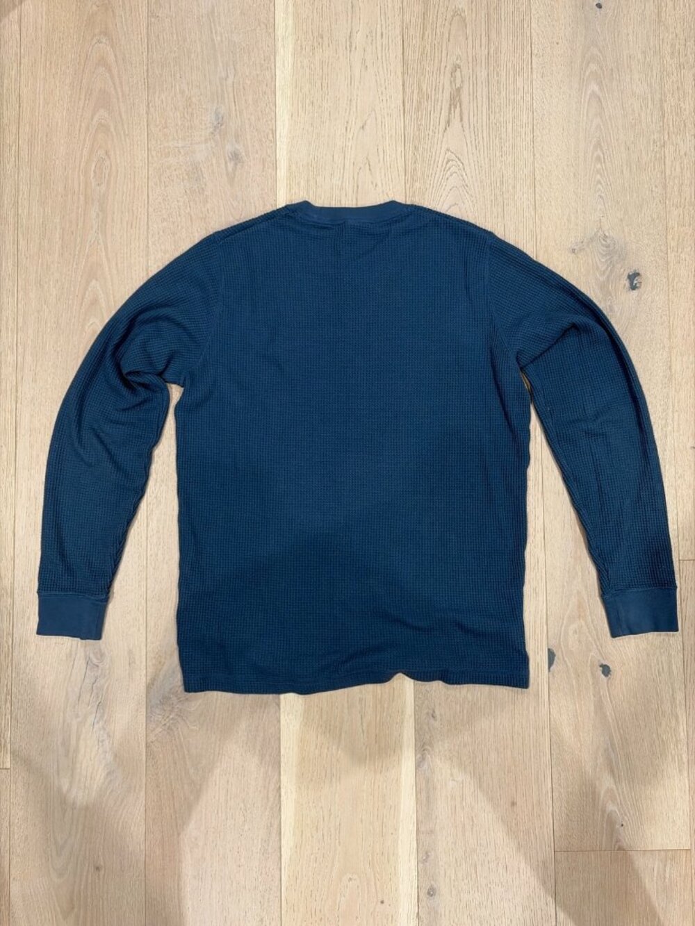 Uniqlo Mens Medium Waffle Knit Long Sleeve Shirt